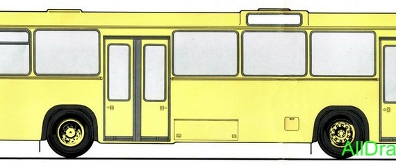 MAN SL 200 Bus (1969) чертежи (рисунки) грузовика